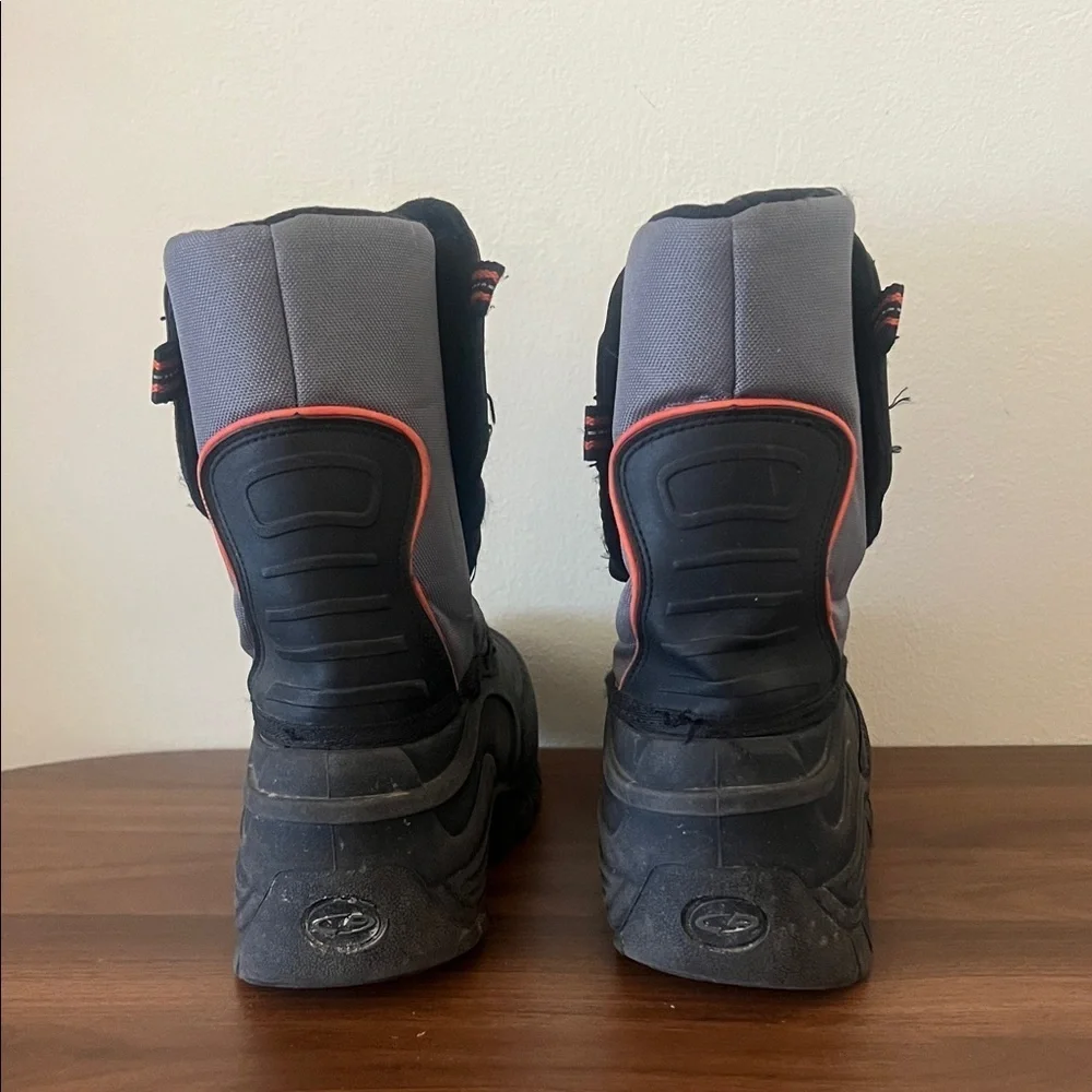 Kids Black and Gray Winter Boots Size 3